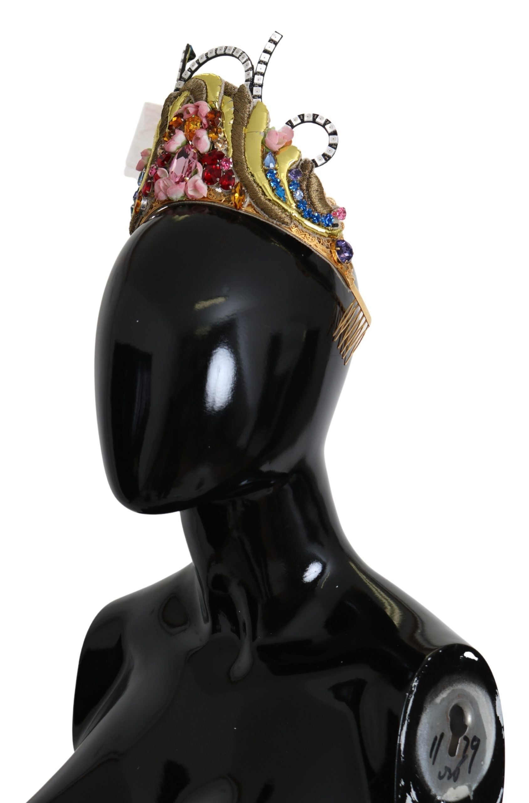 Dolce & Gabbana Atemberaubende Kristall Diadem Tiara - Gold Multicolor