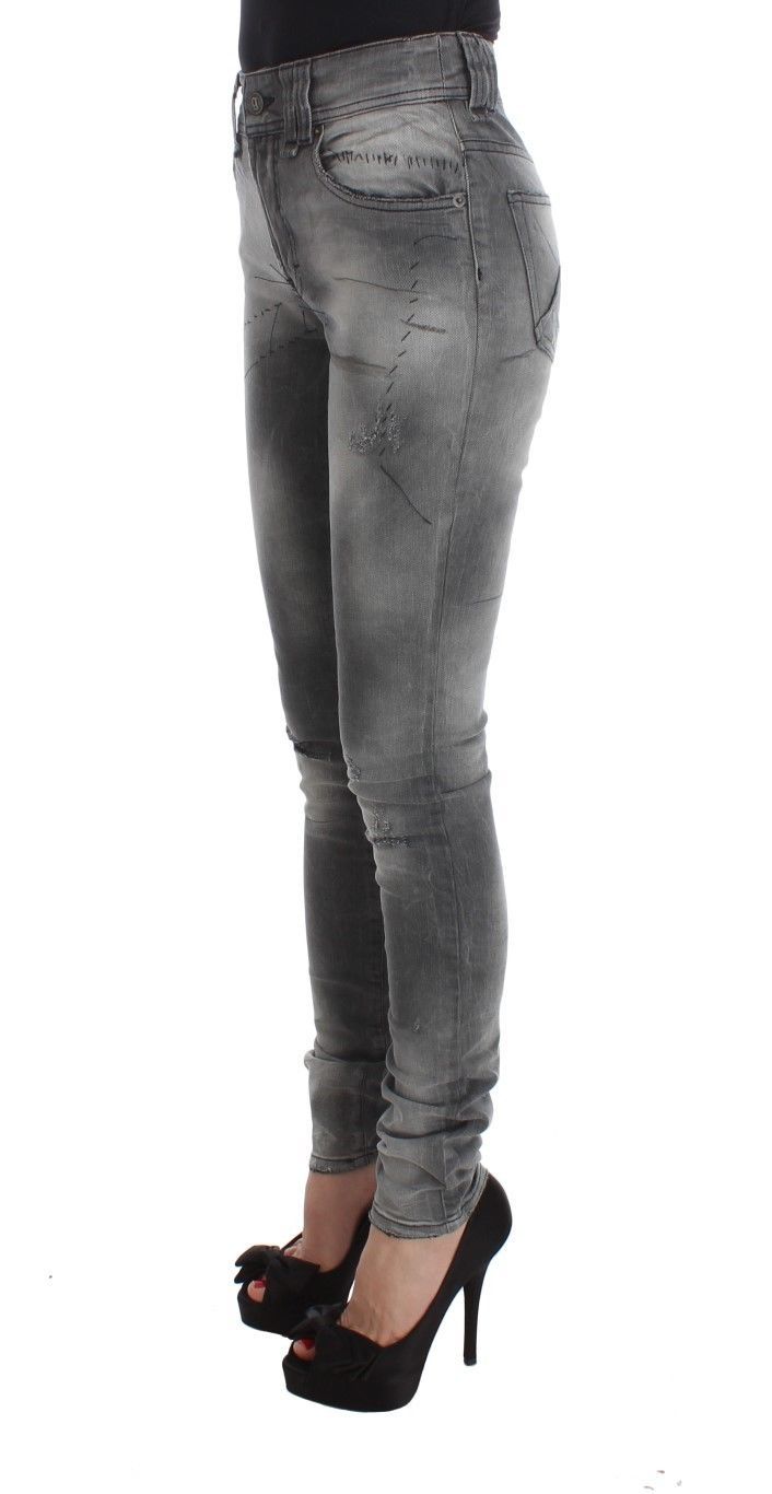 John Galliano Chic gray slim fit designer jeans