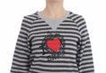 Load image into Gallery viewer, Exte Chic gray striped crew neck sweater
