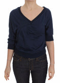 Load image into Gallery viewer, Exte Elegant sweater with a deep V-neck in blue
