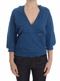 Load image into Gallery viewer, Exte Elegant sweater with a deep V-neck in blue
