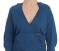 Load image into Gallery viewer, Exte Elegant sweater with a deep V-neck in blue
