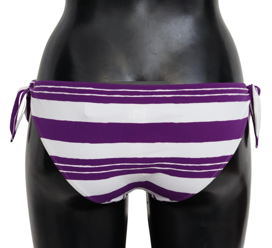 Dolce &amp; Gabbana Chic striped bikini bottoms - effortless poolside glamour