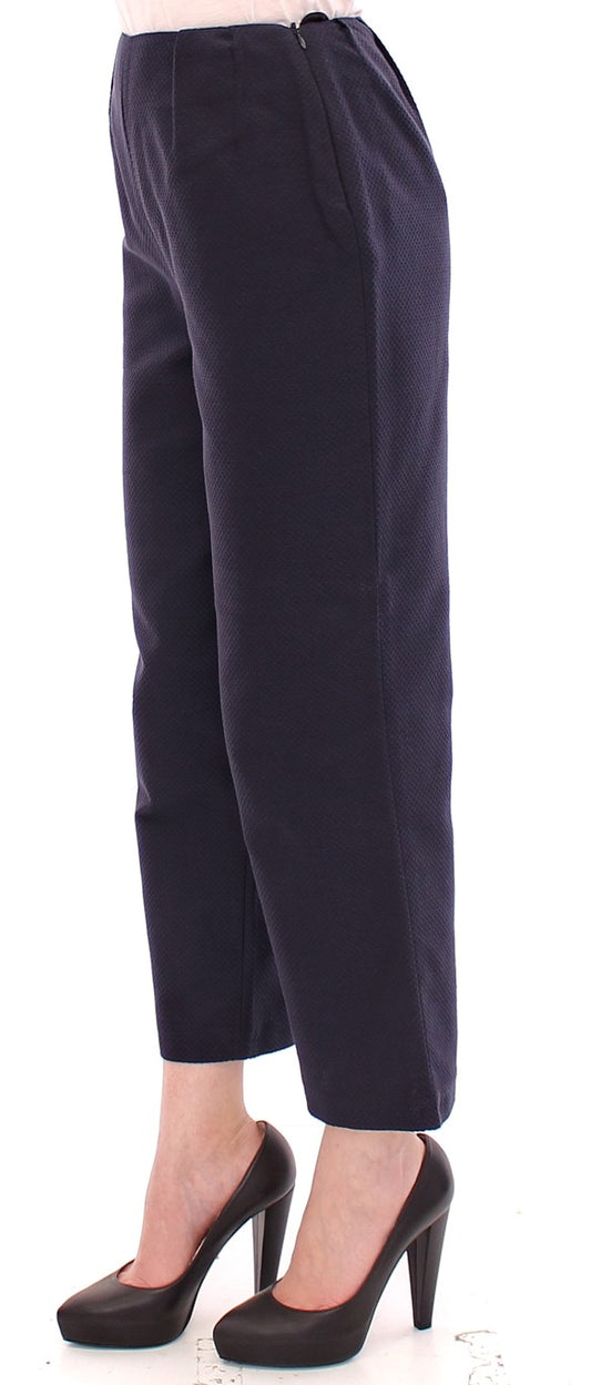 Andrea Incontri Schicke blaue Cropped Pants - Exquisite Handwerkskunst