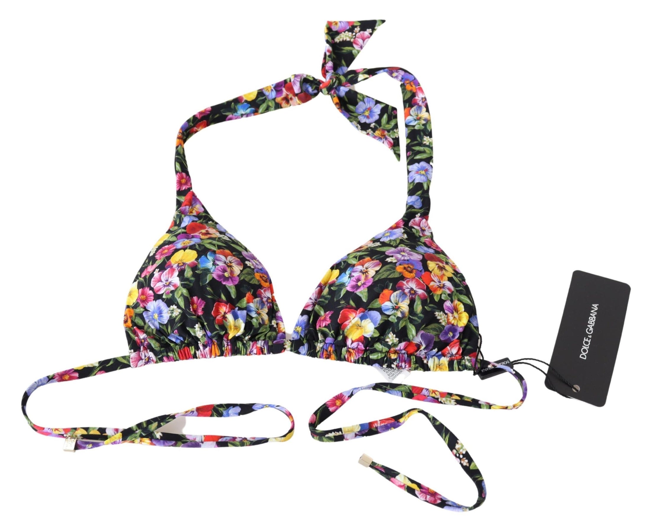 Dolce & Gabbana Schickes Bikini-Oberteil mit Blumendruck