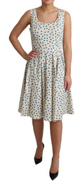 Load image into Gallery viewer, Dolce & Gabbana Elegant beige polka dot sleeveless A-line dress
