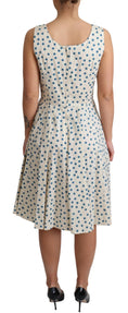 Load image into Gallery viewer, Dolce & Gabbana Elegant beige polka dot sleeveless A-line dress
