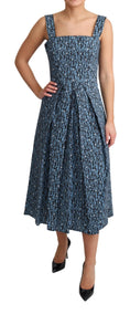 Load image into Gallery viewer, Dolce & Gabbana Elegant sleeveless A-line dress with blue heart
