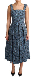 Load image into Gallery viewer, Dolce & Gabbana Elegant sleeveless A-line dress with blue heart
