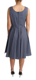 Load image into Gallery viewer, Dolce & Gabbana Chic blue polka dot sleeveless A-line dress
