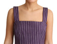 Load image into Gallery viewer, Dolce & Gabbana Elegant sleeveless purple striped A-line dress
