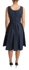 Load image into Gallery viewer, Dolce & Gabbana Elegant polka dot blue A-line dress
