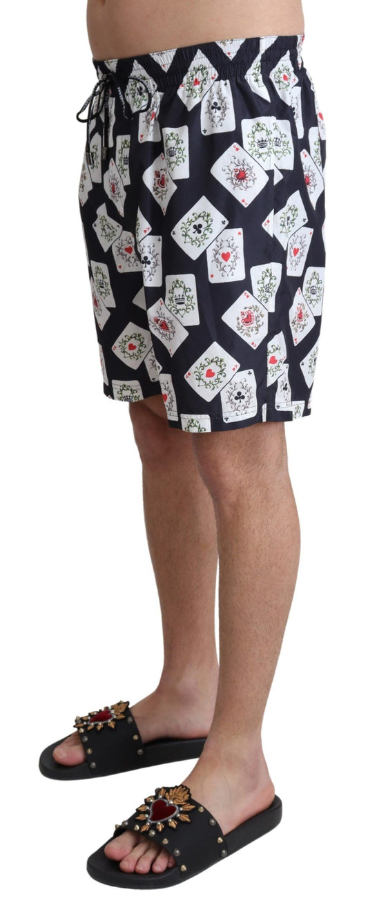 Dolce & Gabbana Multicolor Card Deck bedruckte Badehose