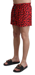 Load image into Gallery viewer, Dolce & Gabbana Bright red swim trunks with drawstring
