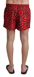 Load image into Gallery viewer, Dolce & Gabbana Bright red swim trunks with drawstring
