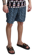 Load image into Gallery viewer, Dolce & Gabbana Chic blue swim trunks with drawstring
