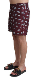 Load image into Gallery viewer, Dolce & Gabbana Elegant maroon swimming trunks
