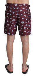 Load image into Gallery viewer, Dolce & Gabbana Elegant maroon swimming trunks
