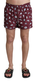 Load image into Gallery viewer, Dolce & Gabbana Maroon Elegance swimming trunks for men
