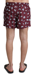 Load image into Gallery viewer, Dolce & Gabbana Maroon Elegance swimming trunks for men
