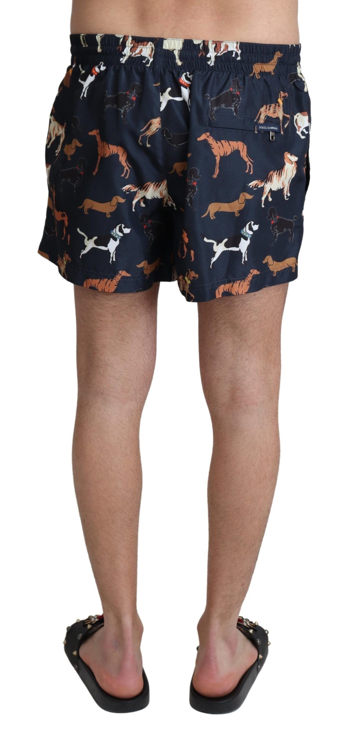 Dolce &amp; Gabbana Elegant navy blue swimming trunks