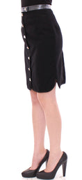 Load image into Gallery viewer, Corrado De Biase Elegant black skirt made from a wool and cotton blend
