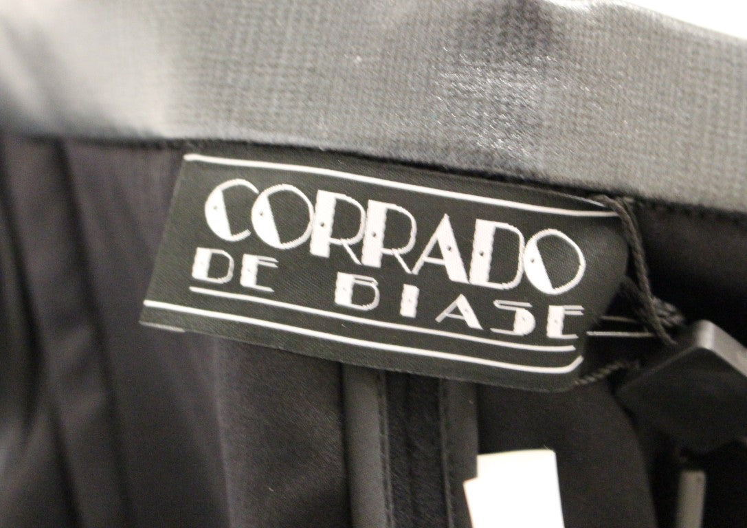 Corrado De Biase Elegant black skirt made from a wool and cotton blend