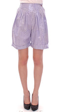 Load image into Gallery viewer, Licia Florio Elegant purple viscose shorts - side zip
