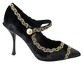 Load image into Gallery viewer, Dolce & Gabbana Elegante Pumps aus besticktem Samtlack
