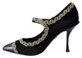 Load image into Gallery viewer, Dolce & Gabbana Elegante Pumps aus besticktem Samtlack
