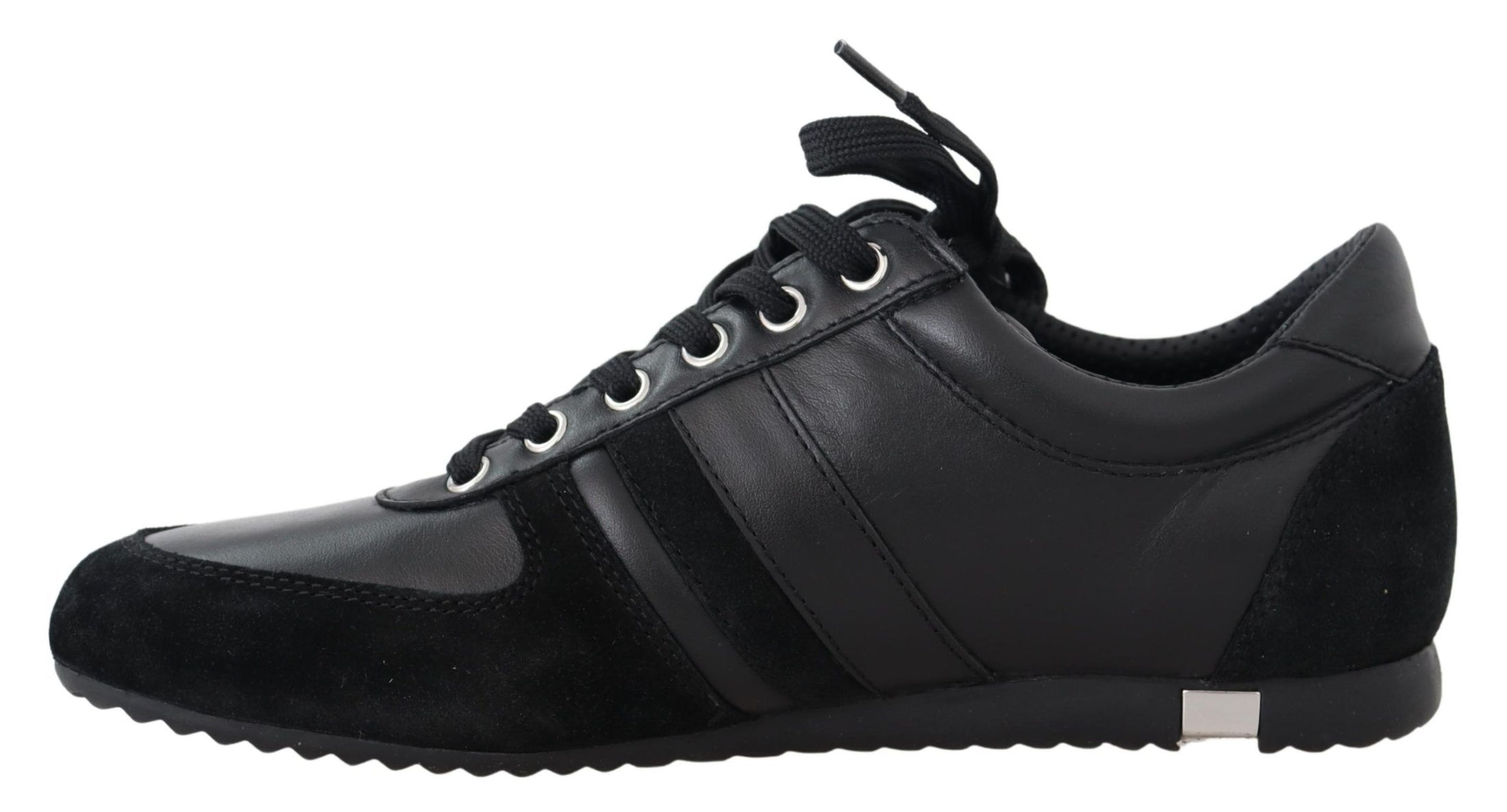 Dolce &amp; Gabbana Elegant black leather sports shoes