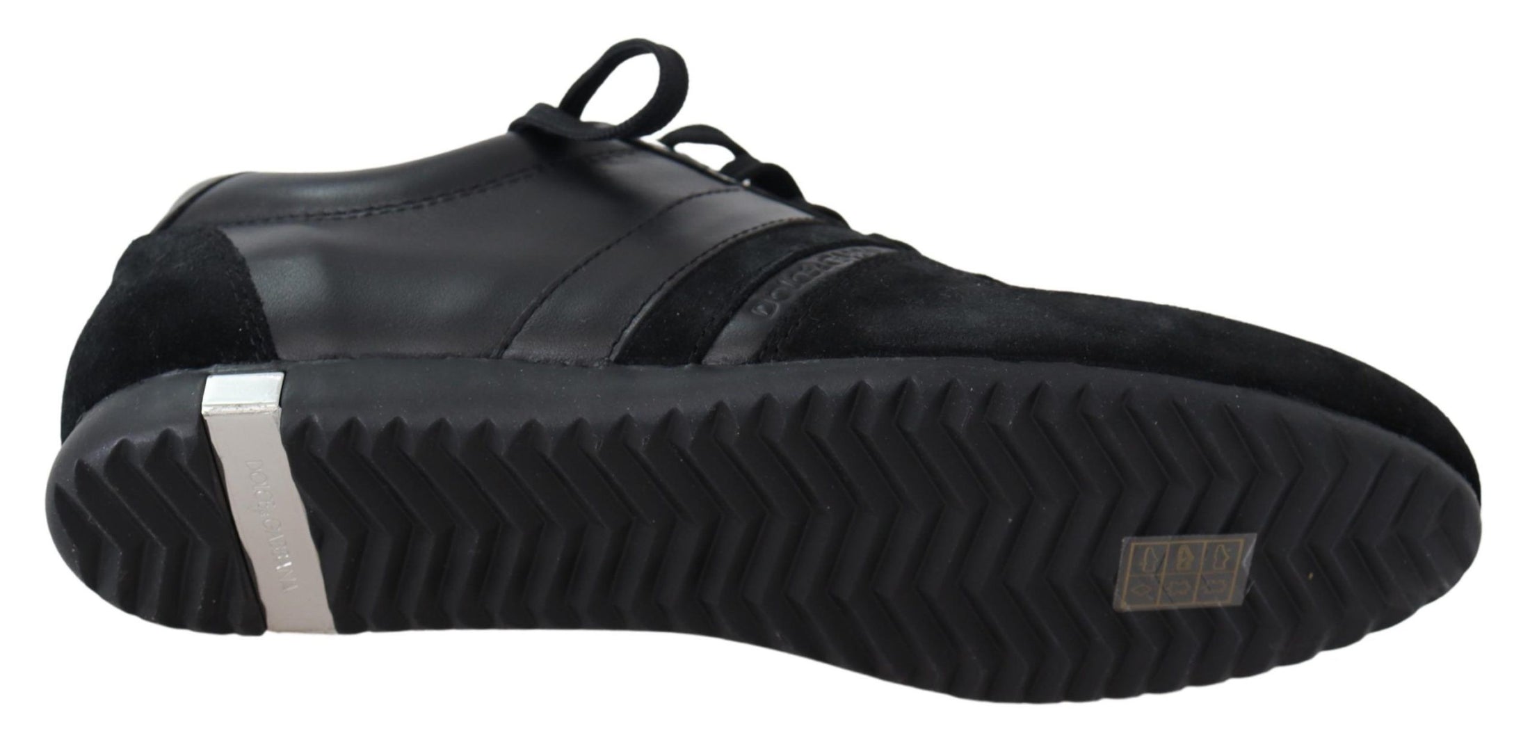 Dolce &amp; Gabbana Elegant black leather sports shoes