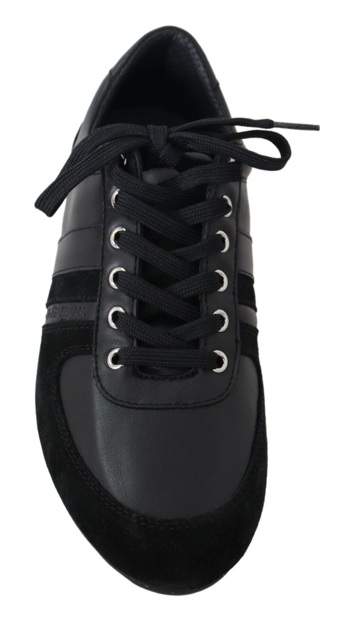 Dolce &amp; Gabbana Elegant black leather sports shoes