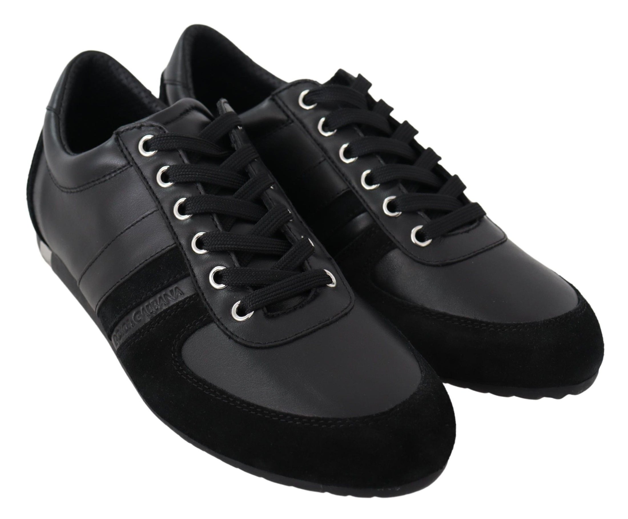 Dolce &amp; Gabbana Elegant black leather sports shoes