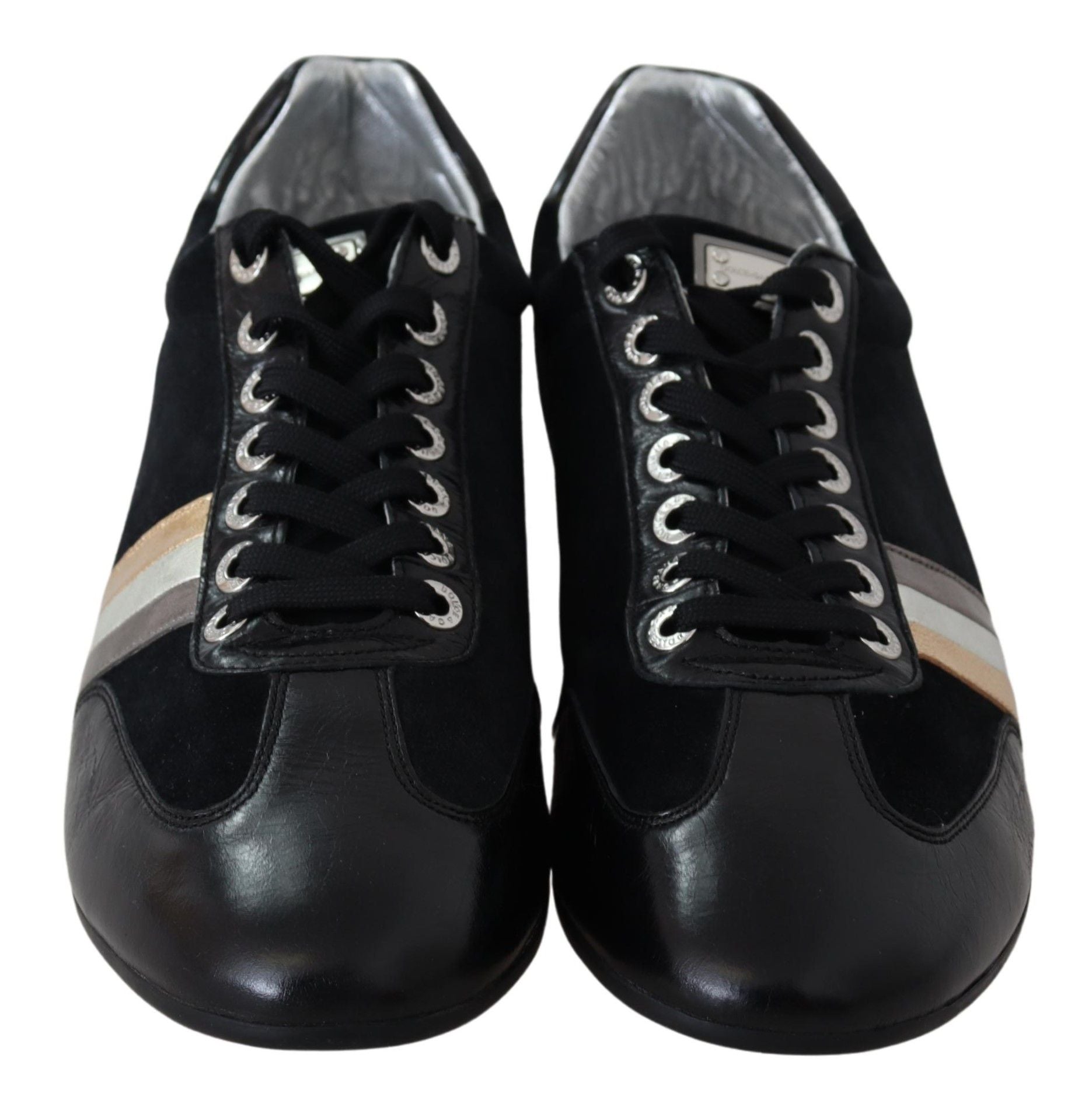 Dolce &amp; Gabbana Elegant black leather sports shoes