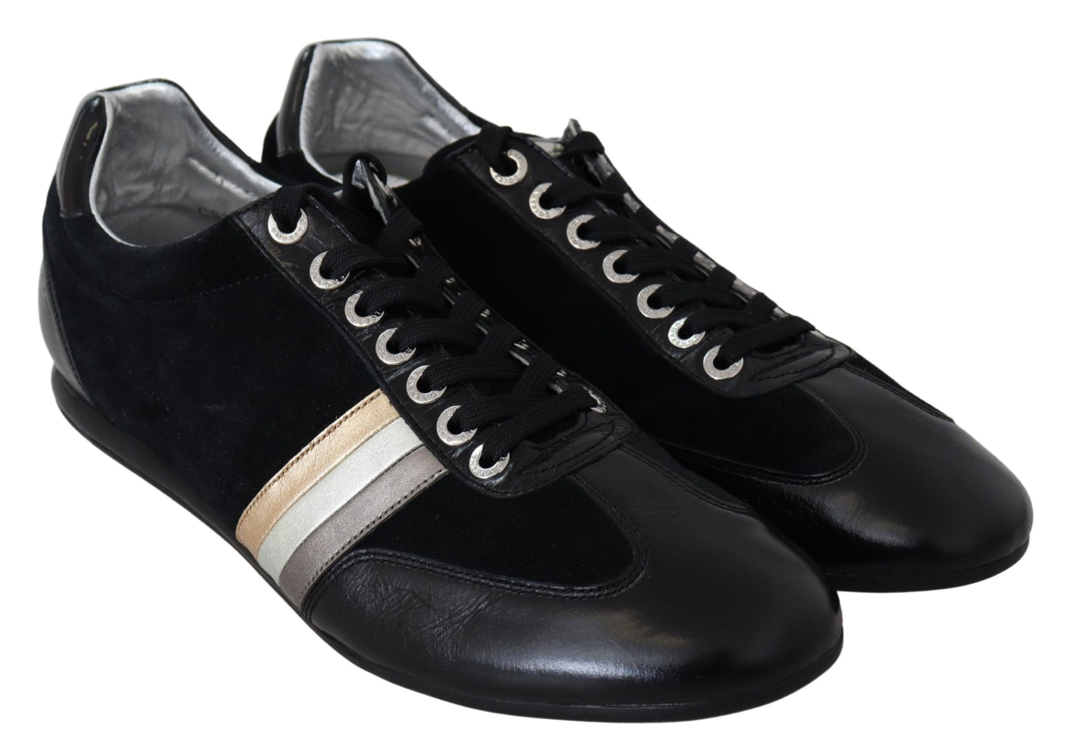 Dolce &amp; Gabbana Elegant black leather sports shoes