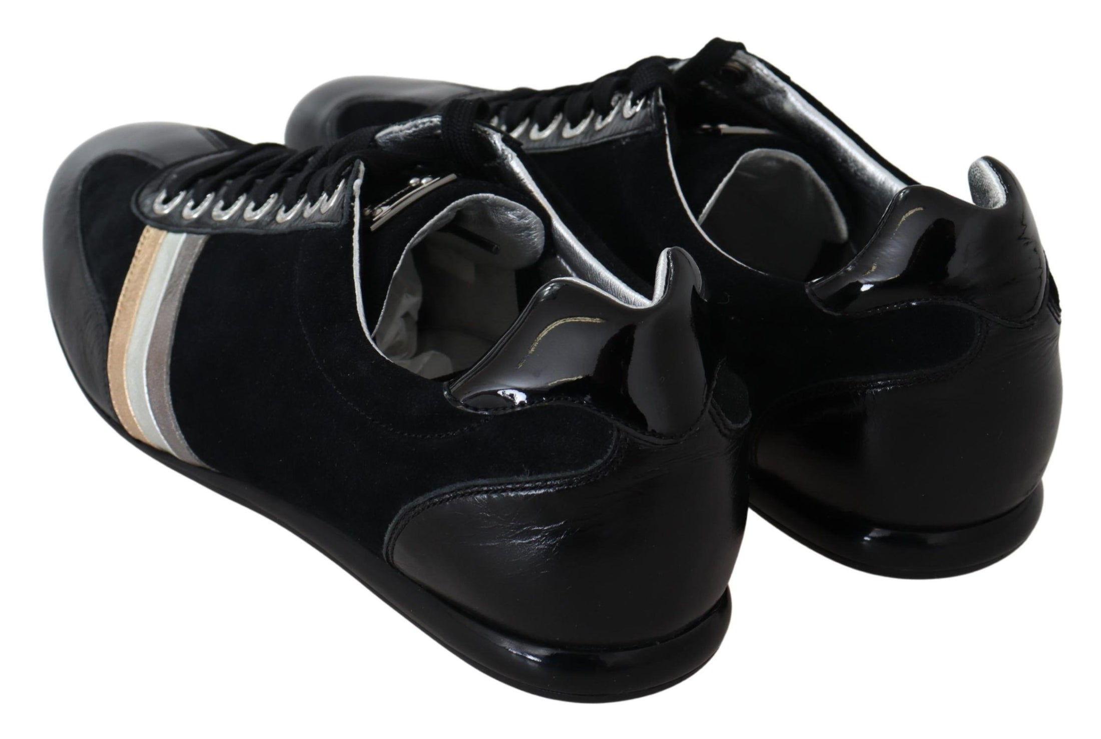 Dolce &amp; Gabbana Elegant black leather sports shoes