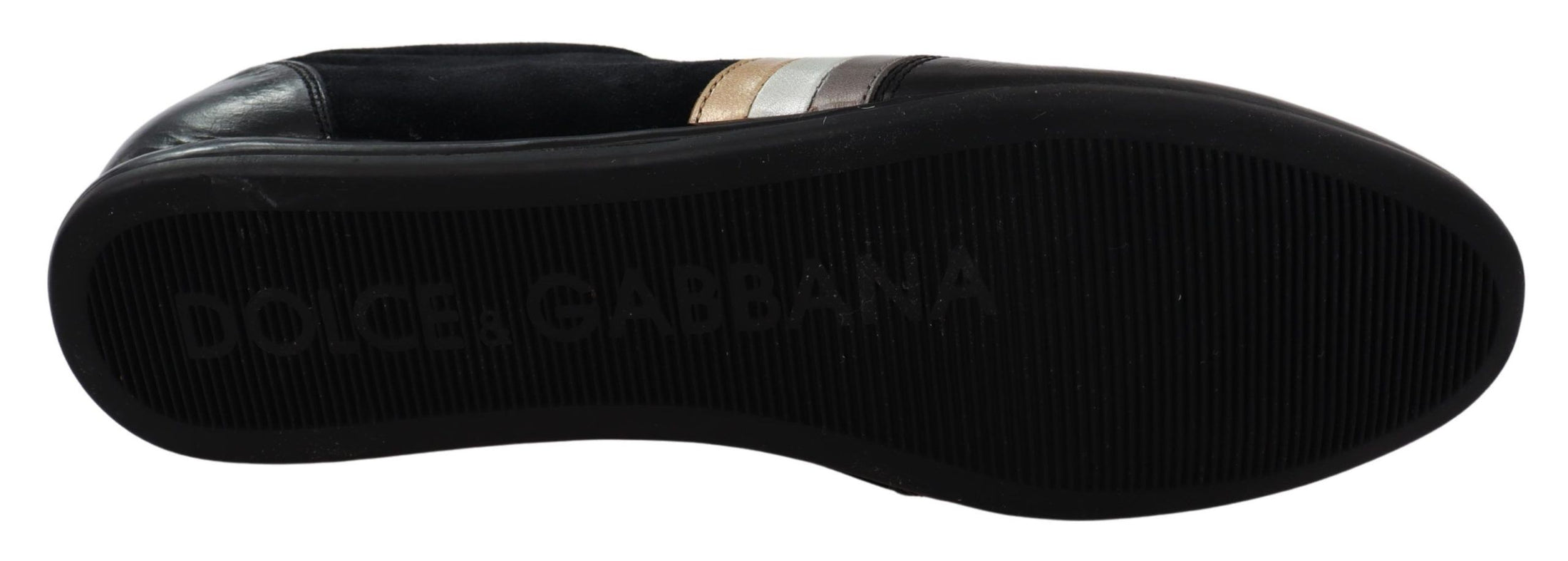 Dolce &amp; Gabbana Elegant black leather sports shoes