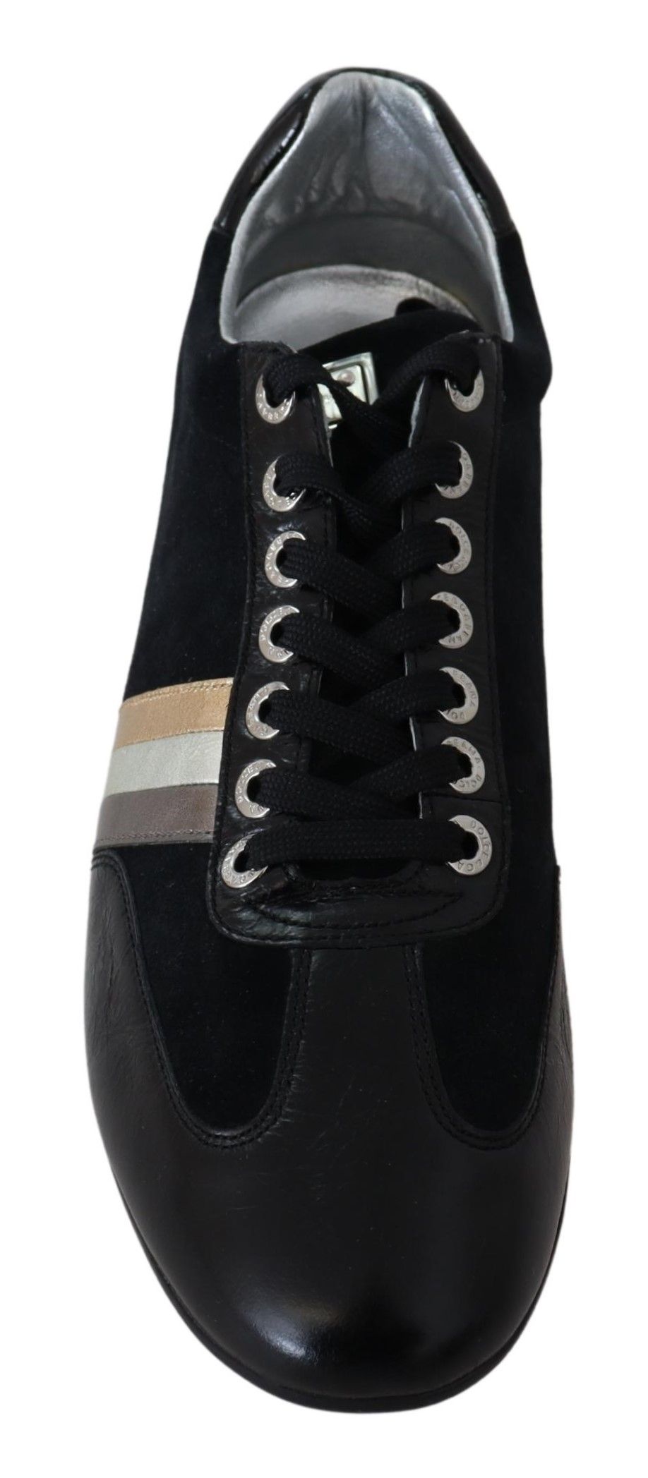 Dolce &amp; Gabbana Elegant black leather sports shoes