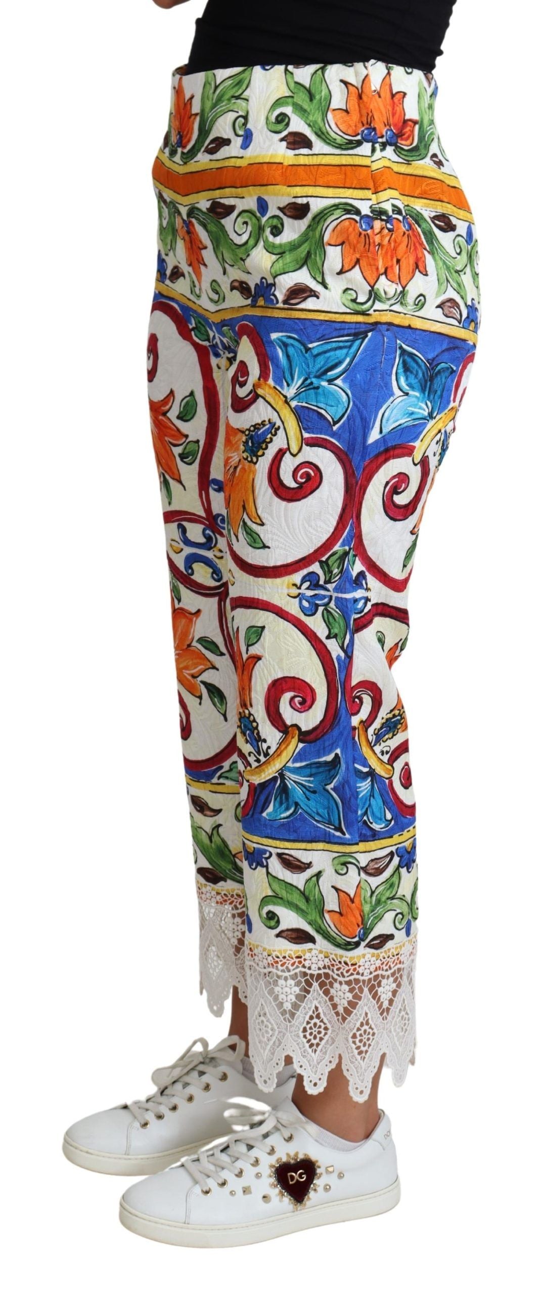 Dolce &amp; Gabbana Majolica yüksek belli pantolon