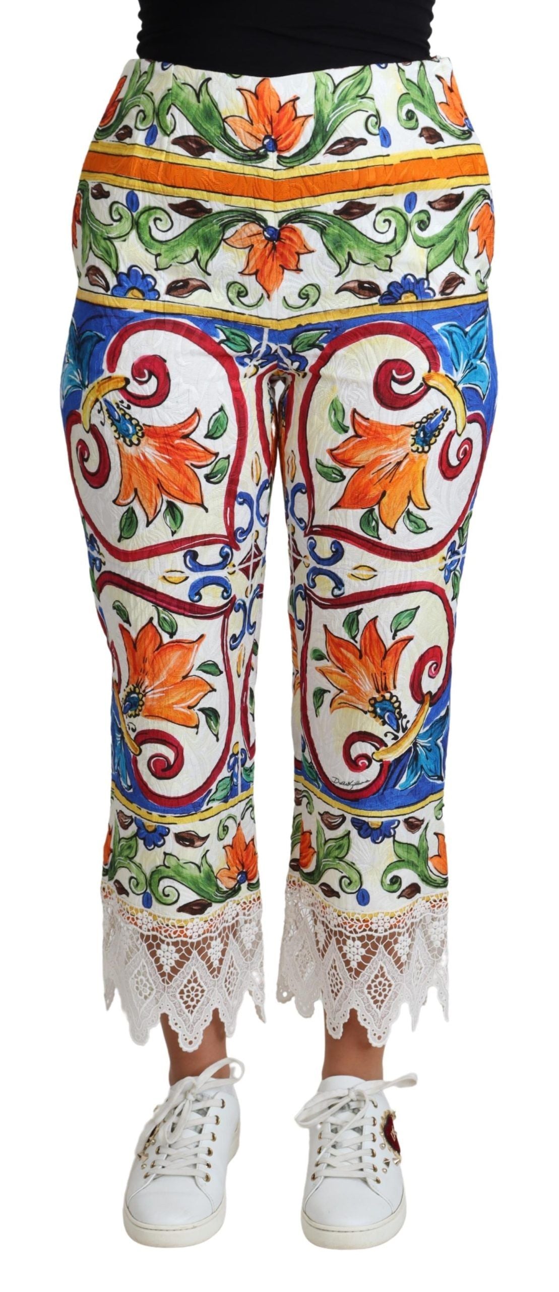 Dolce &amp; Gabbana Majolica yüksek belli pantolon