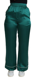 Load image into Gallery viewer, Dolce & Gabbana Exquisite silk pajama pants in rich green
