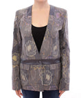 Load image into Gallery viewer, Roberto Fragata Chic floral silk one-button blazer
