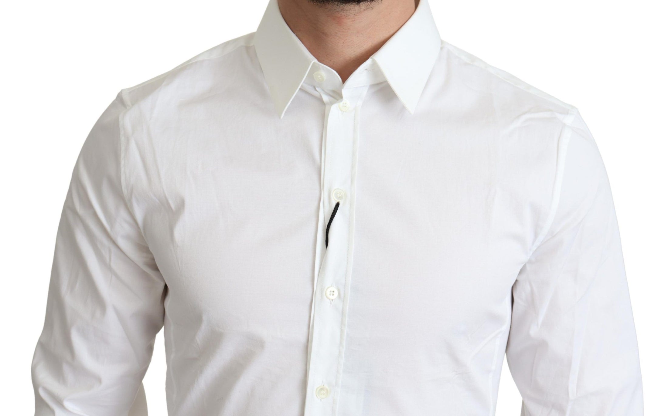 Dolce &amp; Gabbana Elegant white cotton stretch shirt