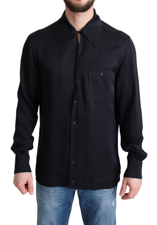 Dolce &amp; Gabbana Elegant casual shirt in jacquard silk