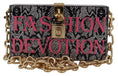 Load image into Gallery viewer, Dolce & Gabbana Gray resin Dolce box clutch with gold details
