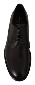 Load image into Gallery viewer, Dolce & Gabbana Elegant formal derby shoes in black leather
