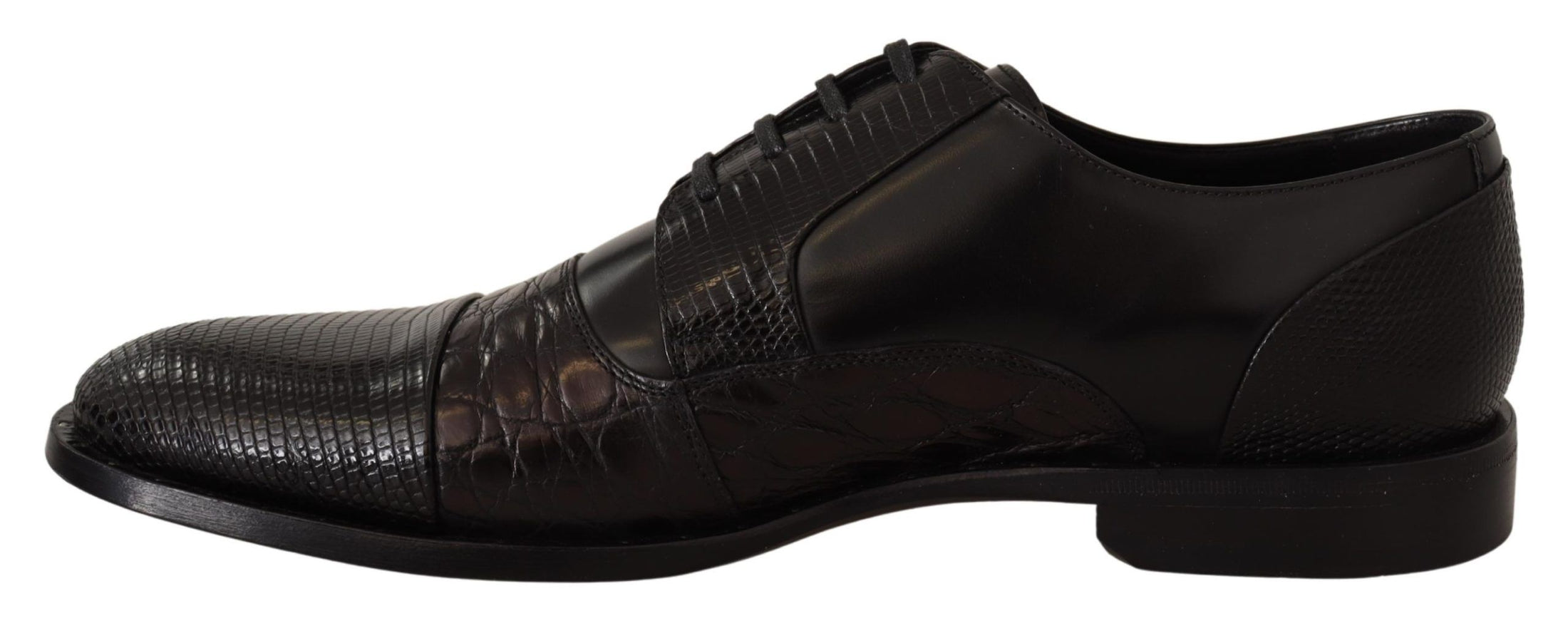 Dolce & Gabbana Elegante schwarze Derby Oxford Wingtips