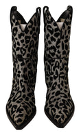 Load image into Gallery viewer, Dolce & Gabbana Elegante Stiefel mit Leopardenmuster und mittlerer Wade
