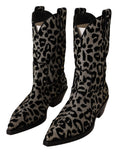 Load image into Gallery viewer, Dolce & Gabbana Elegante Stiefel mit Leopardenmuster und mittlerer Wade
